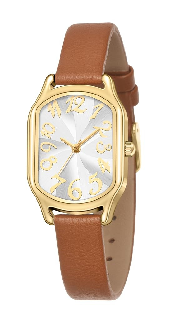 Asan Ge Women's Leather Strap Watch, Elegant Stylish Square Watches for Women, Waterproof Womens ... | Amazon (US)