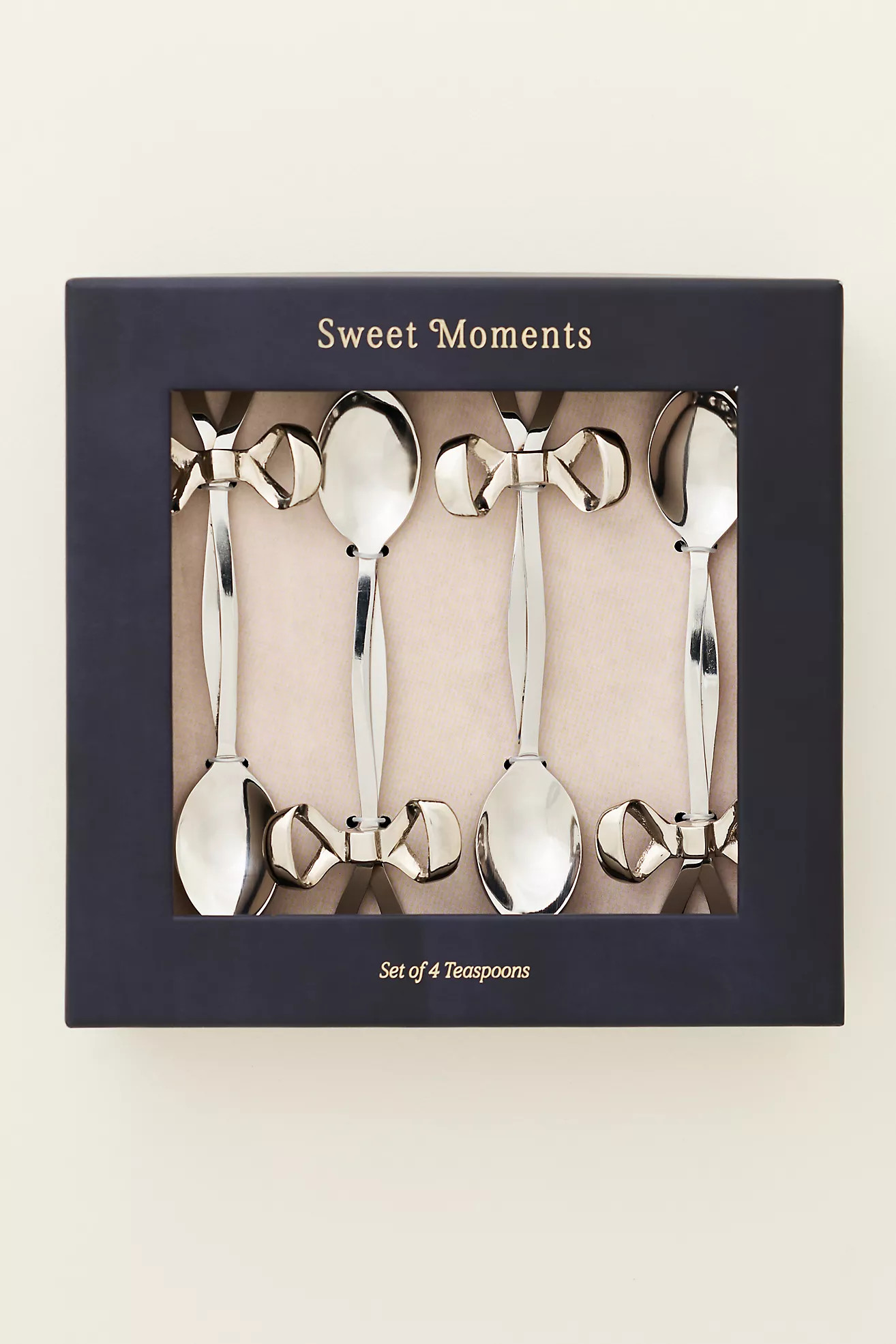 Benedita Stainless Steel Bow Teaspoons, Set of 4 | Anthropologie (US)