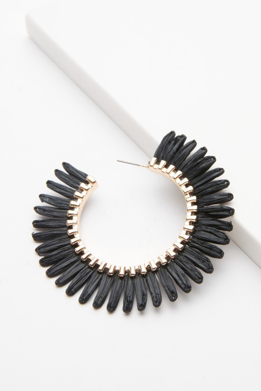 EVEREVE Ellen Raffia Hoop Earring | EVEREVE | Evereve