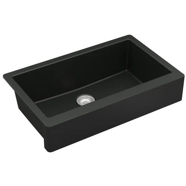 Quartz Retrofit 34" L X 21" W Farmhouse Kitchen Sink | Wayfair North America