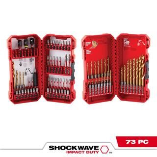 Milwaukee SHOCKWAVE Impact Duty Alloy Steel Screw Driver Bit Set and SHOCKWAVE Impact Duty Titani... | The Home Depot