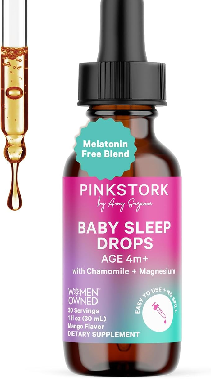 Pink Stork Baby Sleep Drops, Naturally Support Sleep Without Melatonin for Infants, Toddlers, and... | Amazon (US)