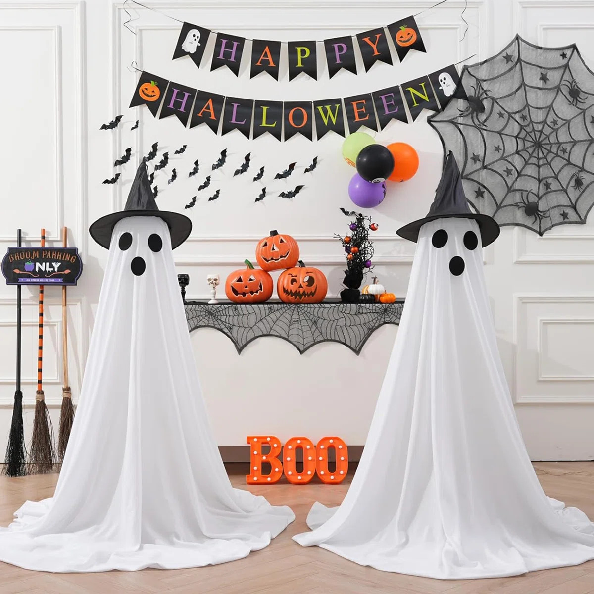Halloween decoration outdoor indoor, ghost decoration with witch hat, ghost decoration | Wayfair North America