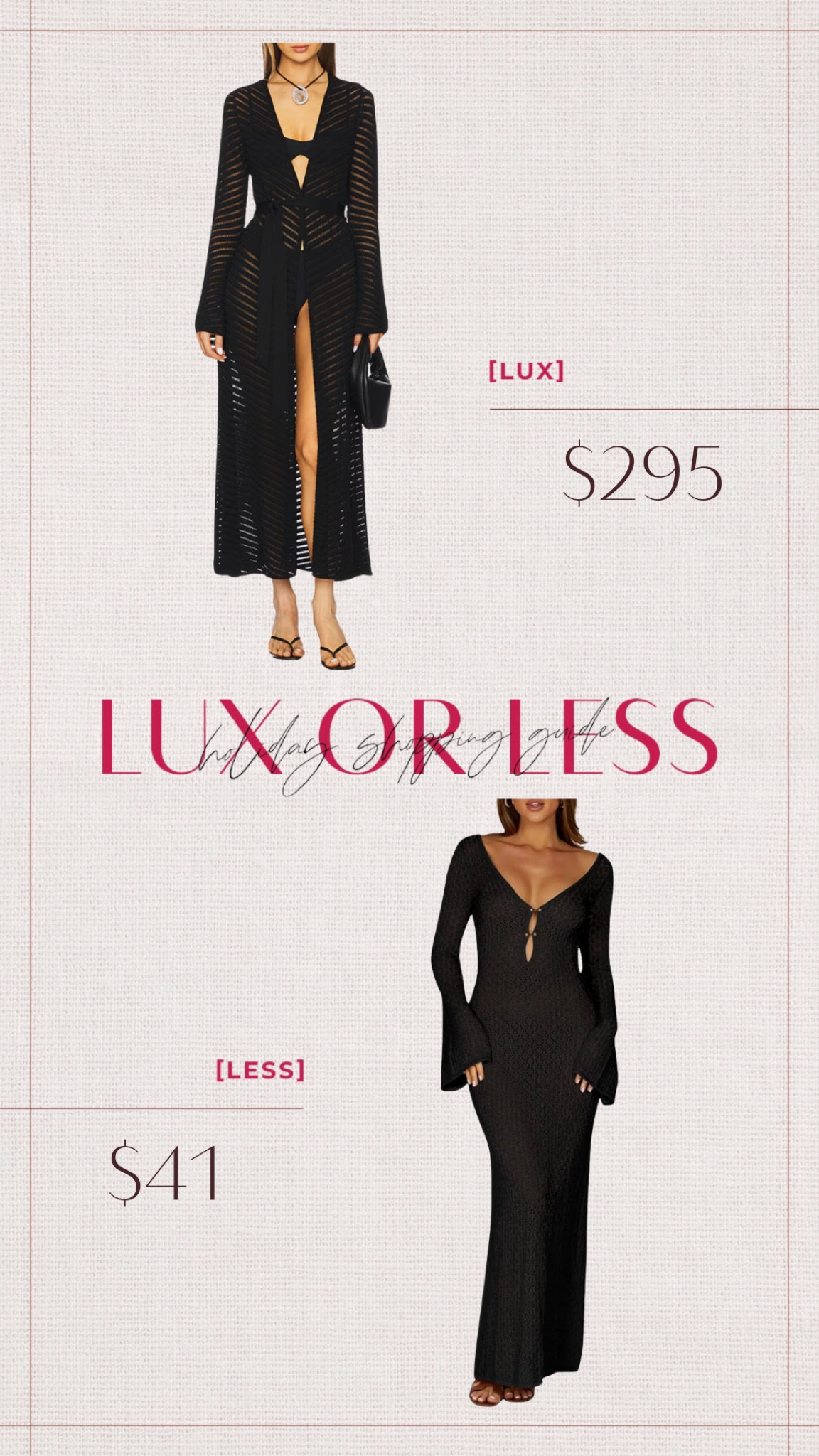 Luxe or Less - Swimsuit coverup 🖤

#LTKSwim #LTKOver40 #LTKSeasonal