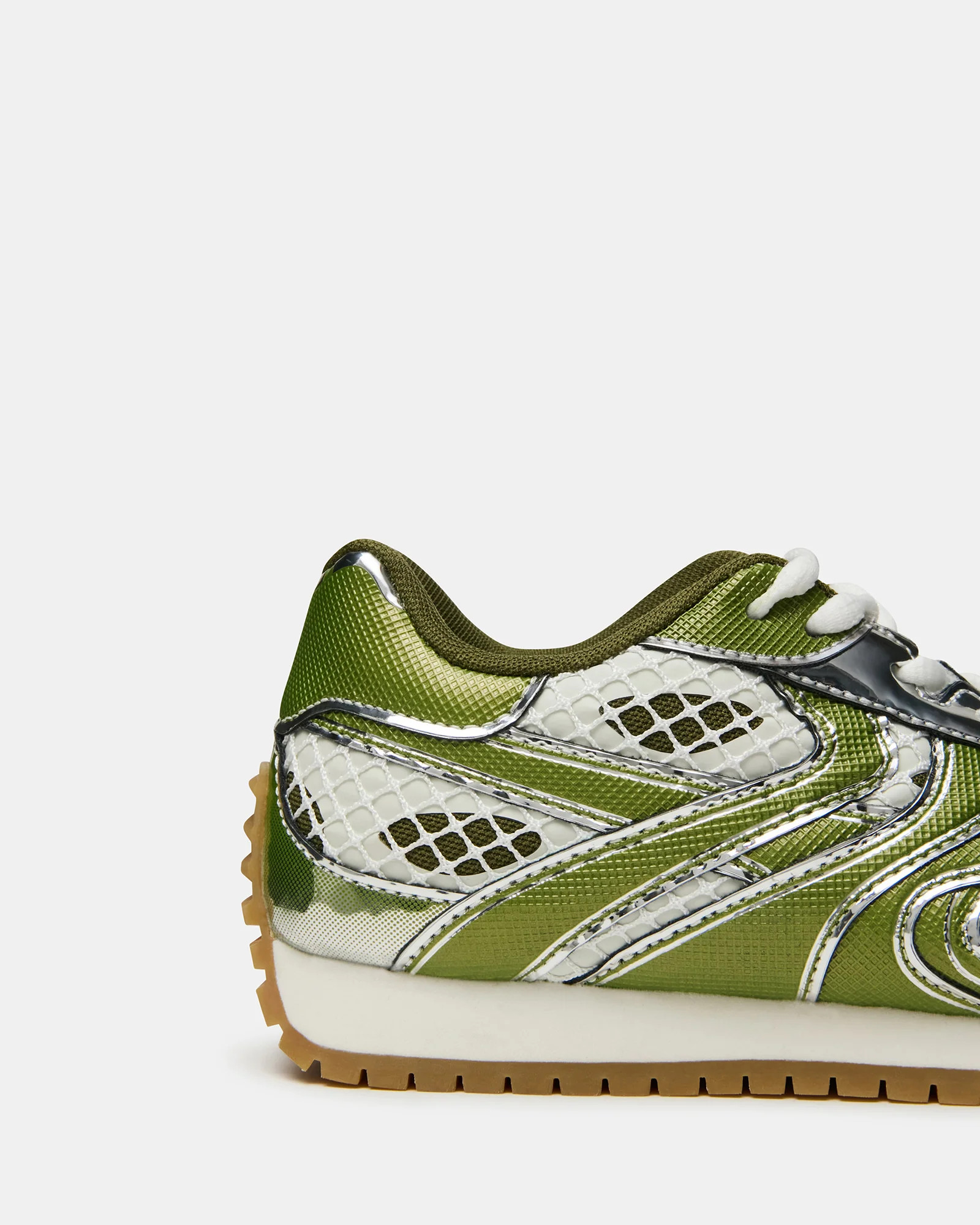 PAGER Green Multi Low-Top Lace-Up Mesh Women's Sneaker | Steve Madden (US)