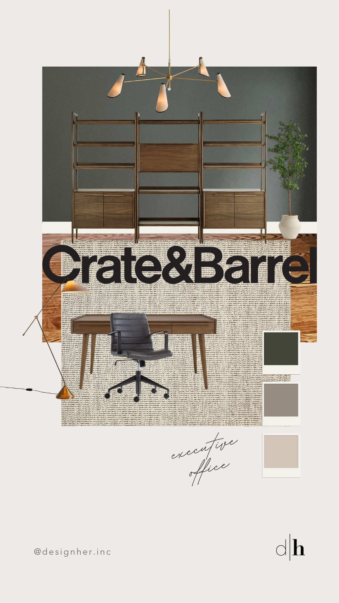 This executive office screams mid-century modern luxury and we are here for it! 

Think mad men, but make it 21st century modern; luscious leather, rich walnut and deep brass hardware makes this office one for the ages. 

This is one of five furniture installs we did in a client's project and we can't wait to show you the final look. Stay tuned for the final reveal.

And shop DesignHer for more interior inspo!

#midcenturymodern #executiveoffice #homedecor #interiordesigntrends #interiordesigninspo #designher

 

 #LTKsale #LTKhome #LTKstyletip