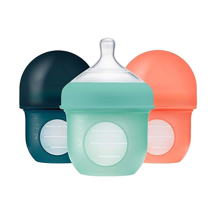 Boon NURSH Reusable Silicone Baby Bottles with Collapsible Silicone Pouch Design — Everyday Bab... | Amazon (US)