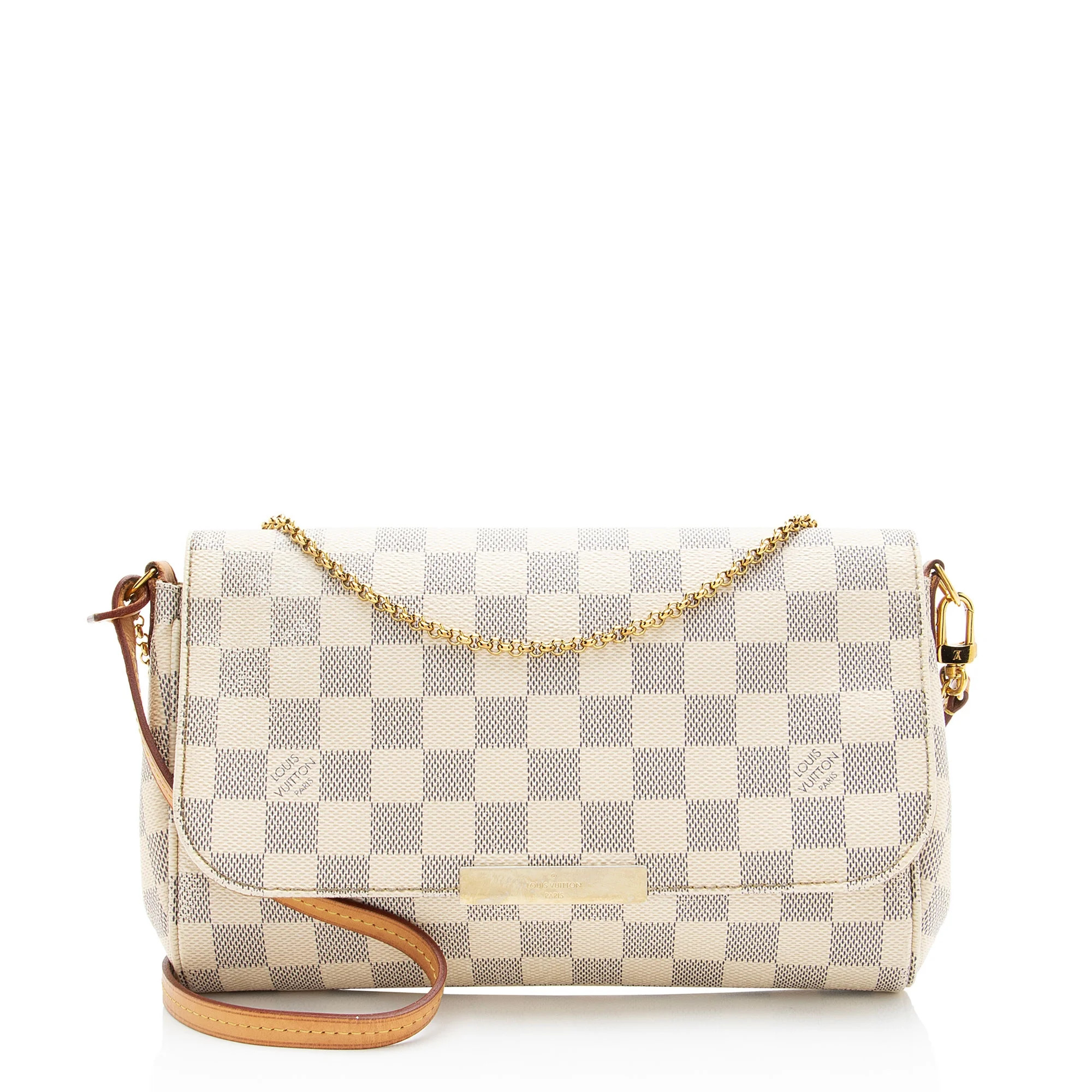 Pre-Owned Louis Vuitton Damier Azur Favorite MM Shoulder Bag - Walmart.com | Walmart (US)
