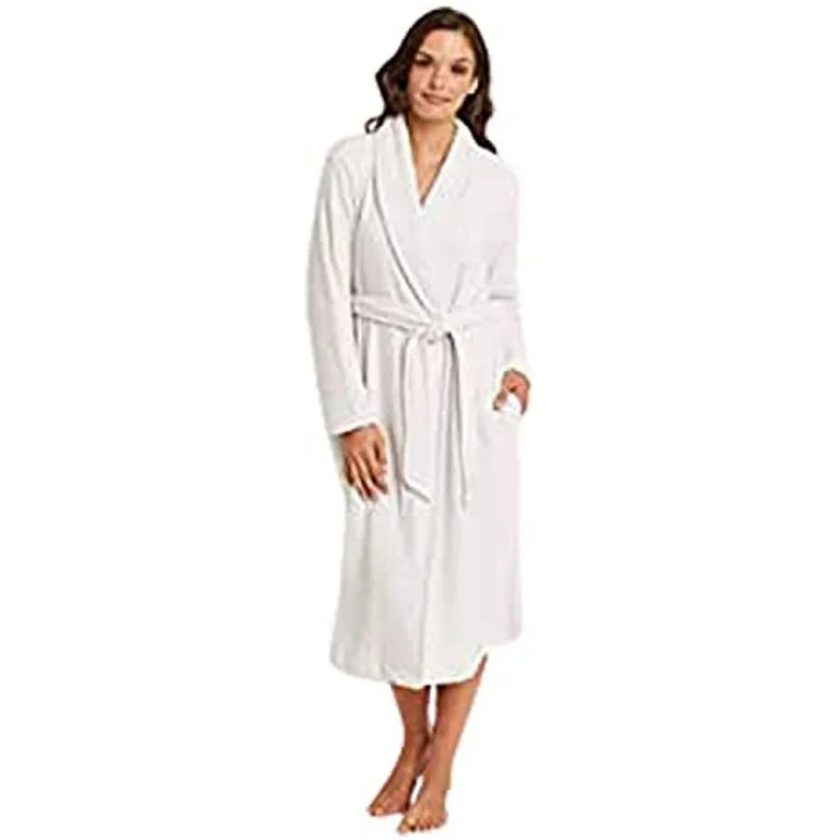 Women's Cozy Fuzzy Distressed Chenille Robe - Cream XS/S by Stars Above | Walmart (US)
