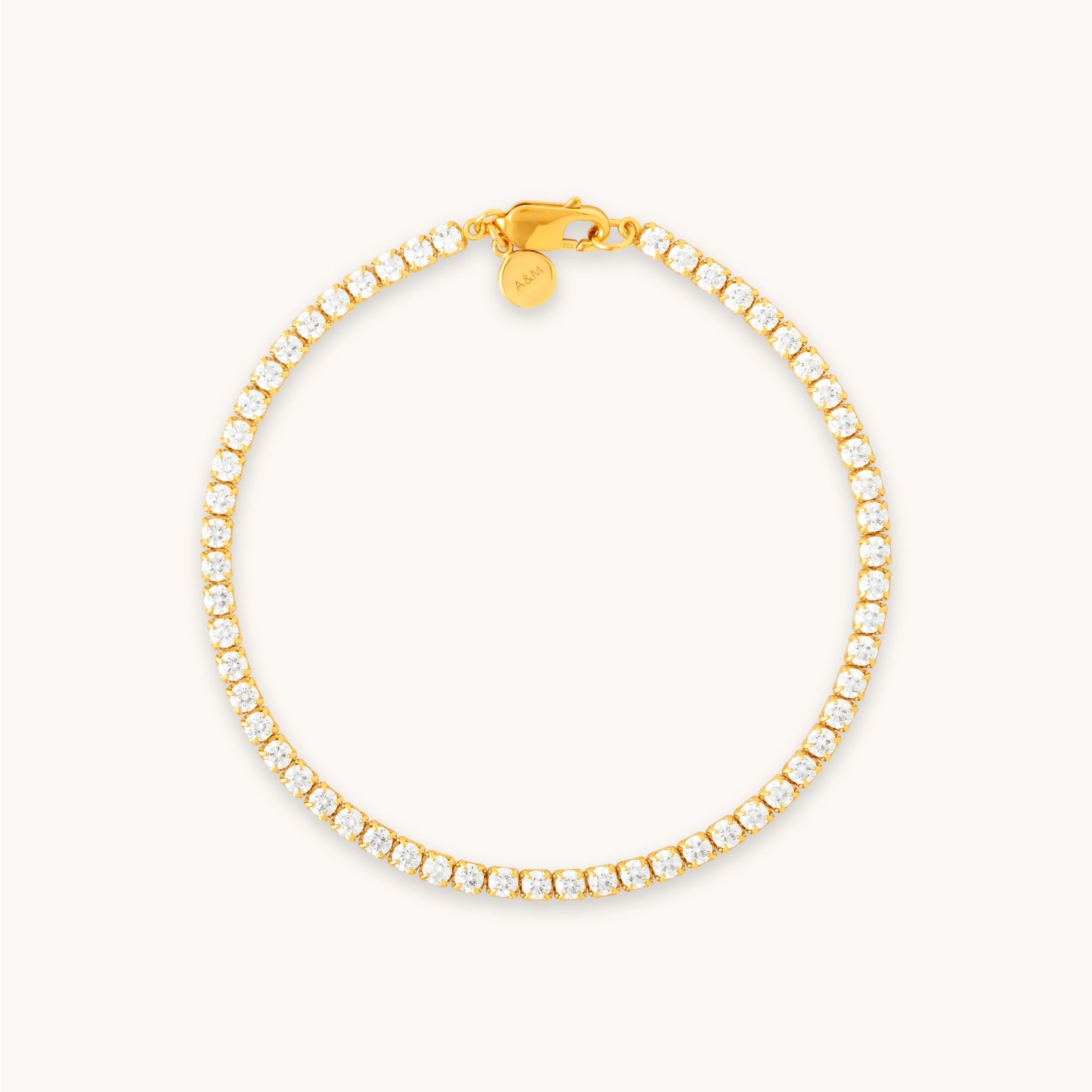 Bold Tennis Chain Gold Bracelet | Astrid & Miyu Bracelets | Astrid and Miyu