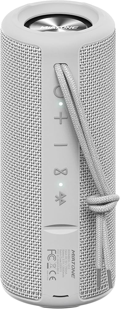 MIATONE Boombox Portable Bluetooth Speaker Wireless Outdoor Waterproof Speaker - Grey | Amazon (US)