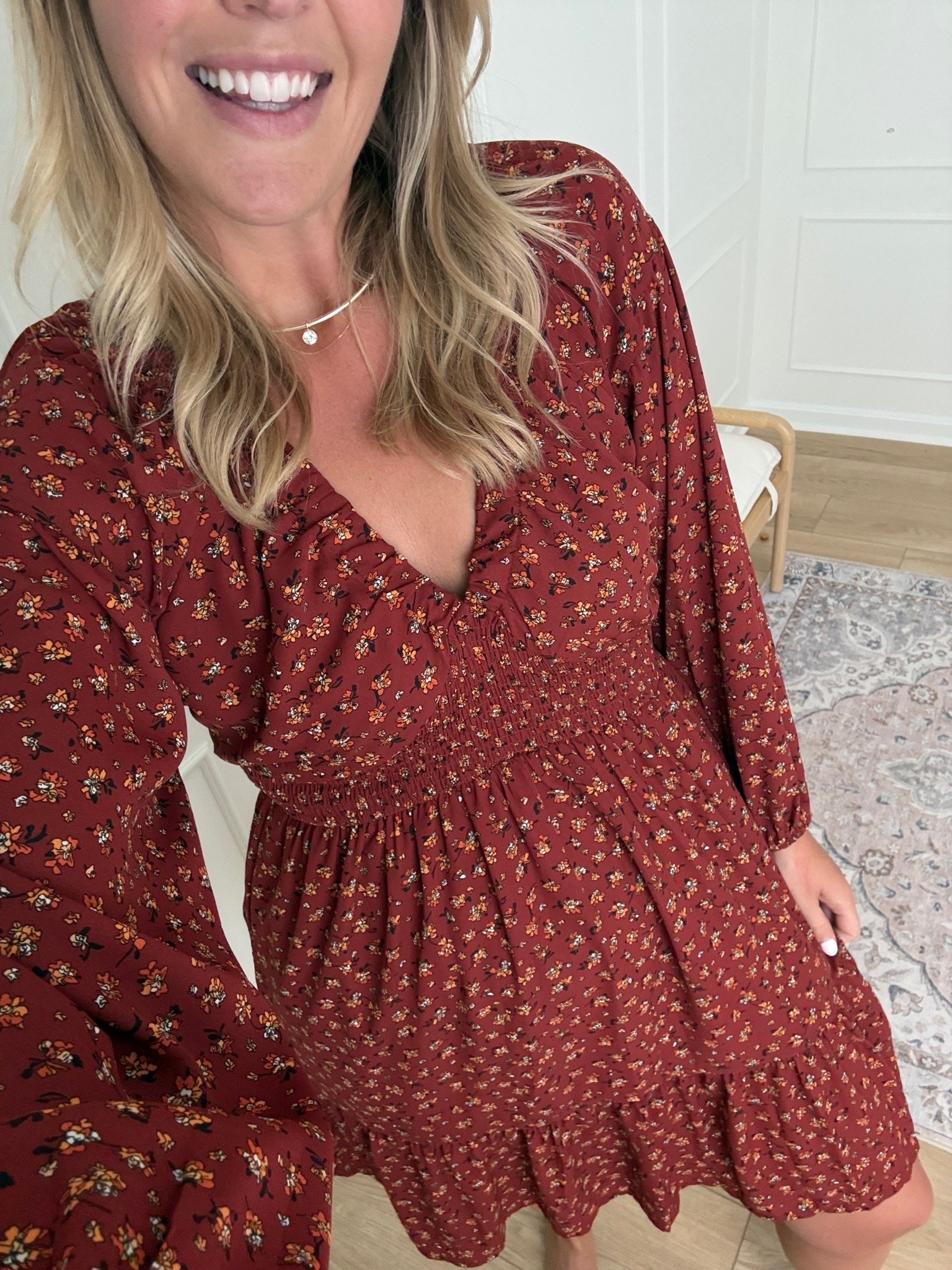 Love this dainty floral print for fall! Wearing a med - date night outfit - workwear

#LTKSeasonal #LTKMidsize #LTKWorkwear