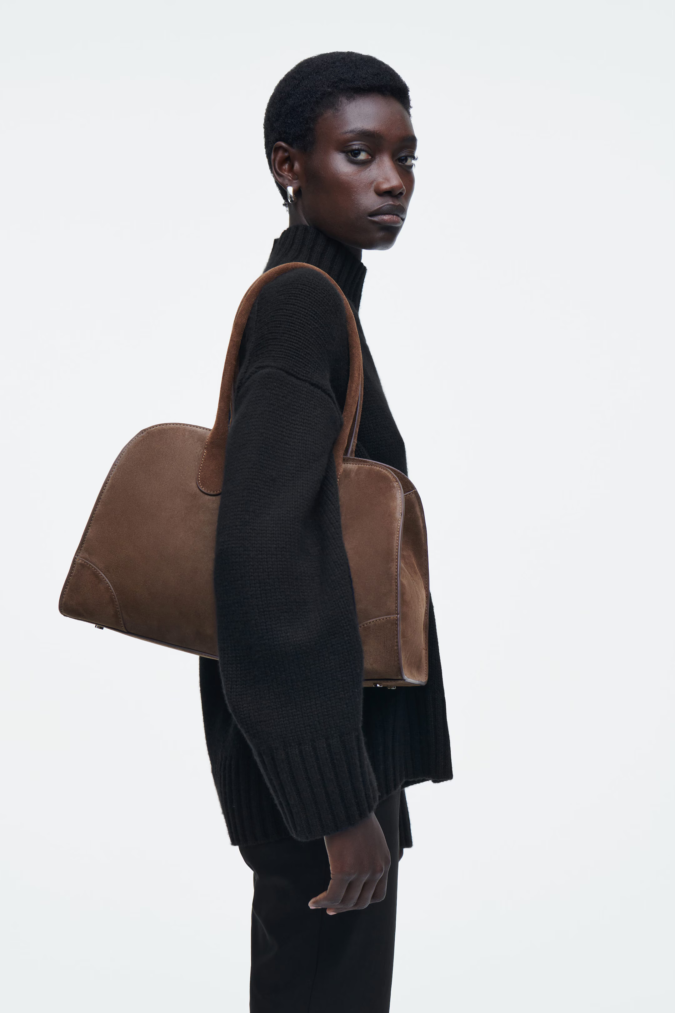 SMALL STUDIO BOWLING BAG - LEATHER - BROWN | COS UK