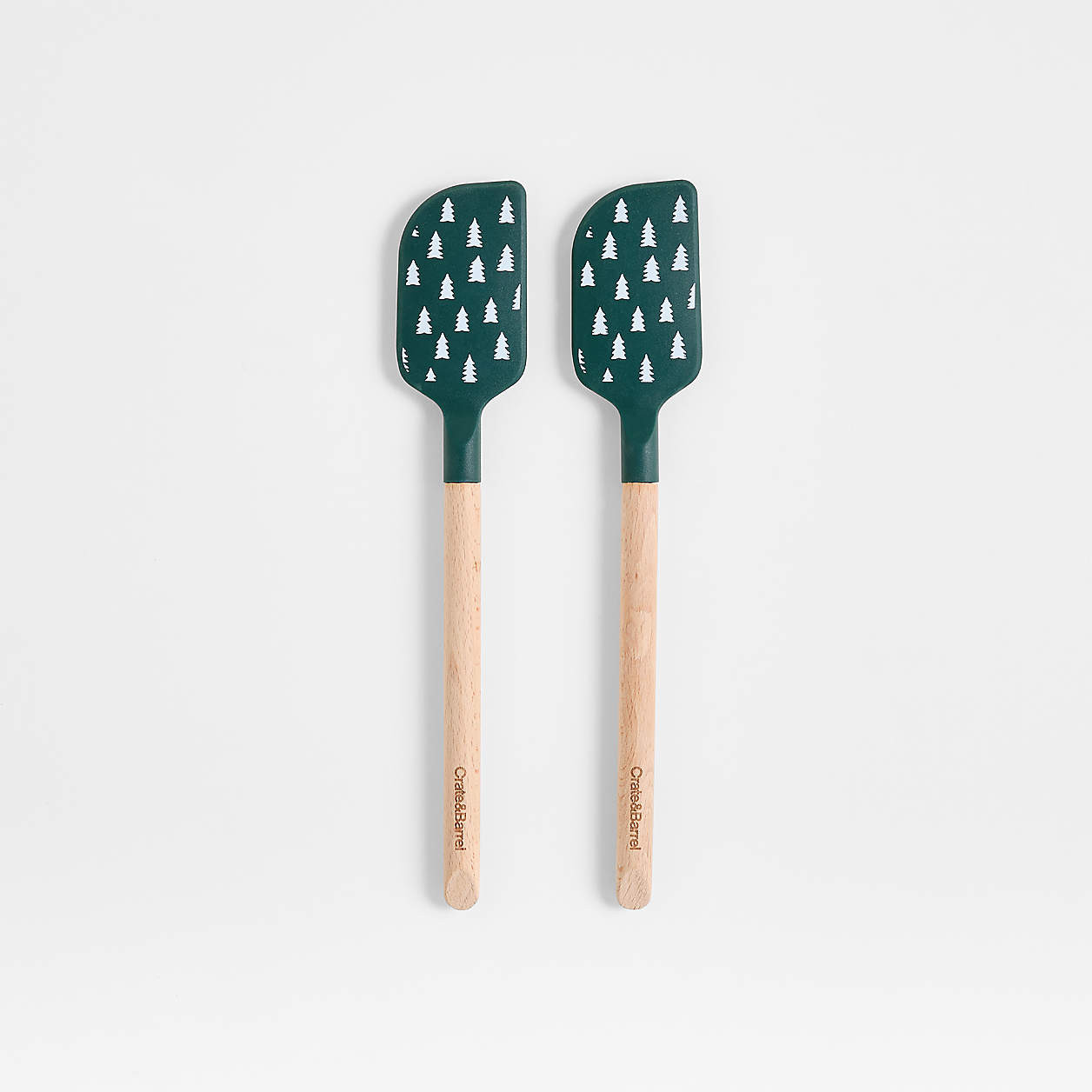 Green Trees Silicone and Wood Mini Spatulas, Set of 2 + Reviews | Crate & Barrel | Crate & Barrel