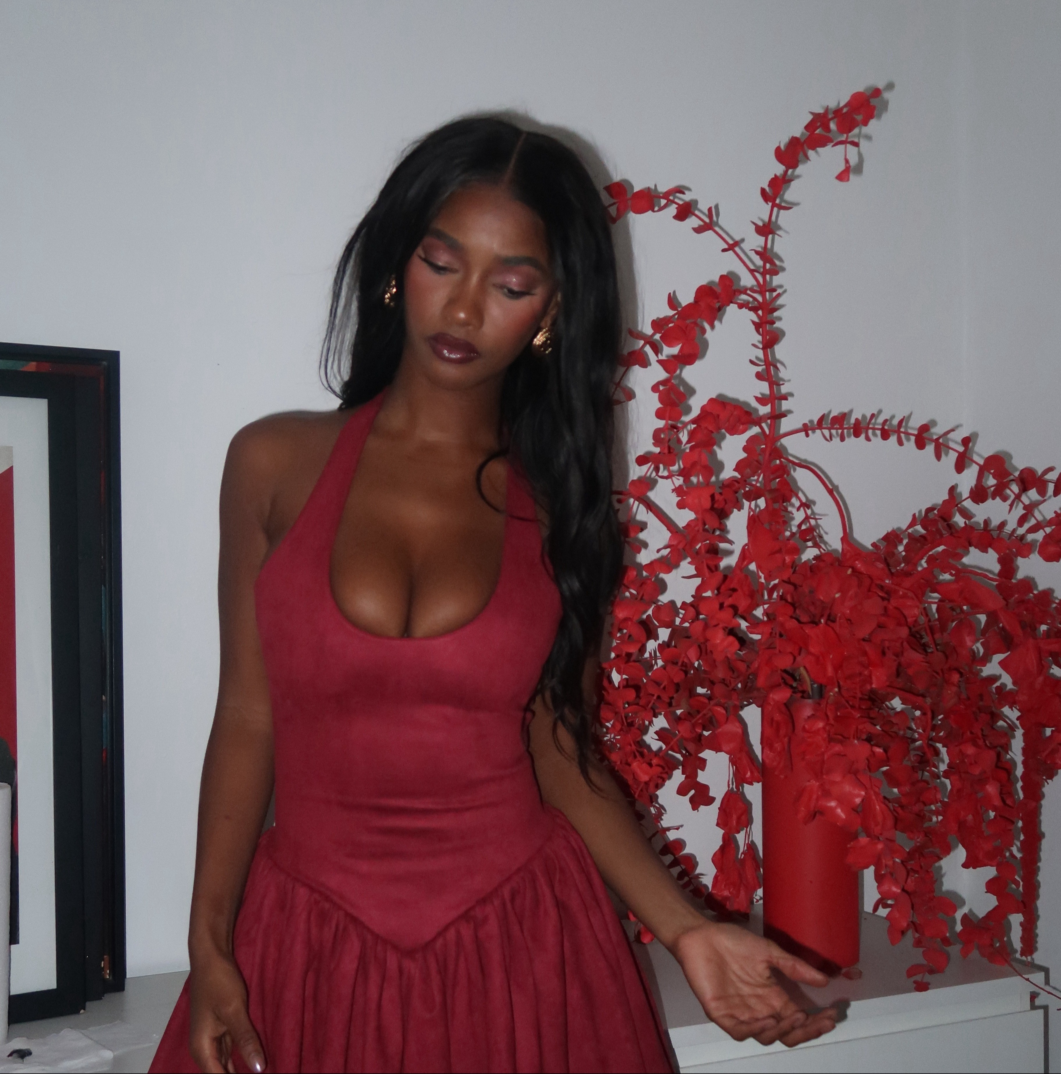 Wearing this red halter neck mini dress! Perfect for a dinner date night❤️ 

Linking similar outfits to recreate the look✨ 

 #LuxuryStyle #Chic #FashionInspo #OOTD #DressInspo #ChicStyle #RedDress #FashionFavorites #OutfitInspo #dinnerdress #LTKStyleTip