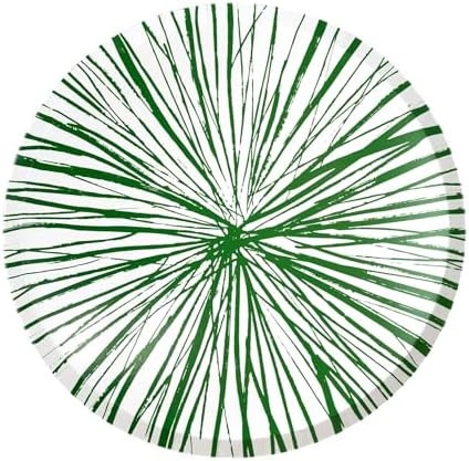 Green Radiance Dinner Plates, 8 Pack, 10.5 Inch Disposable Party Plates with Elegant Design for D... | Amazon (US)