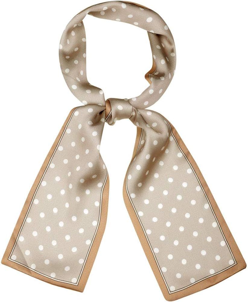 Allegra K 50s Ribbon Skinny Scarf Lovely Polka Dots Pattern for Bags Hair Band Neck Wraps | Amazon (US)