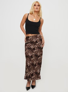 Emily Maxi Skirt Leopard Print | Princess Polly US