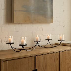 Curved Metal Votive Centerpiece | West Elm (US)