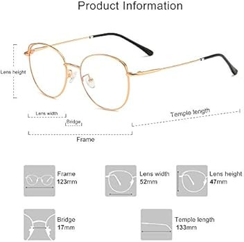 SOJOS Cat Eye Blue Light Blocking Glasses Hipster Metal Frame Women Eyeglasses She Young with Ros... | Amazon (US)