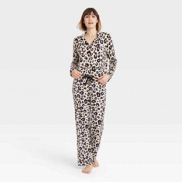 Women&#39;s Beautifully Soft Long Sleeve Notch Collar Top and Pants Pajama Set - Stars Above&#848... | Target