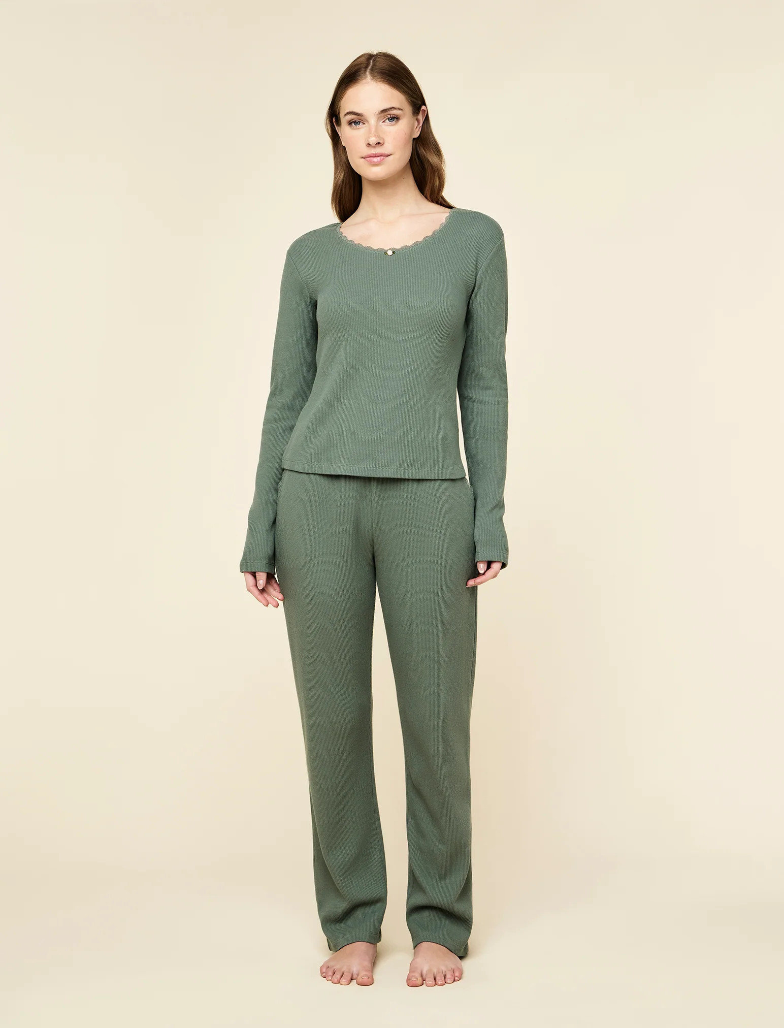 Claire Soft Cotton Waffle PJ Set | Papinelle Sleepwear US