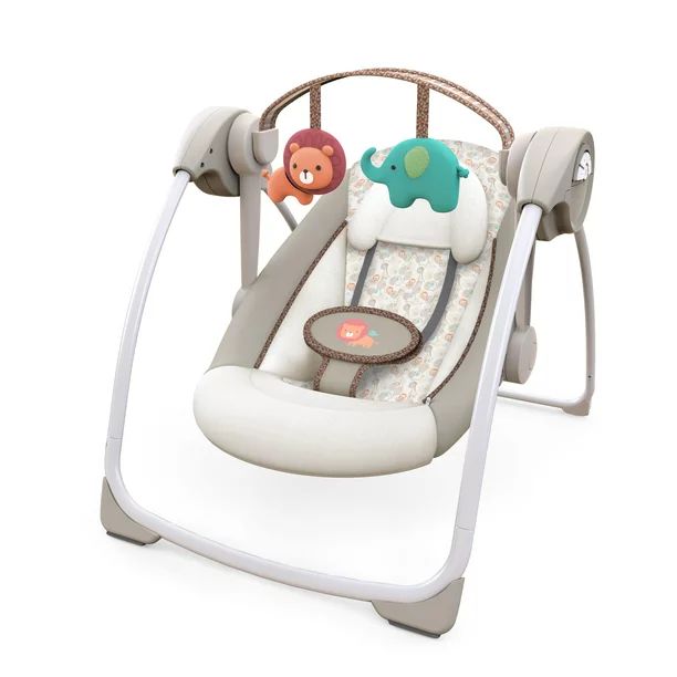 Ingenuity Soothe 'n Delight 6-Speed Portable Baby Swing with Music - Cozy Kingdom (Unisex) | Walmart (US)