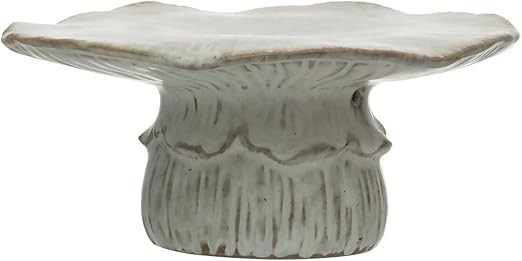 Amazon.com: Stoneware Mushroom Shaped Pedestal, Cream Reactive Glaze : Home & Kitchen | Amazon (US)