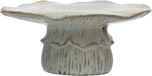 Amazon.com: Stoneware Mushroom Shaped Pedestal, Cream Reactive Glaze : Home & Kitchen | Amazon (US)