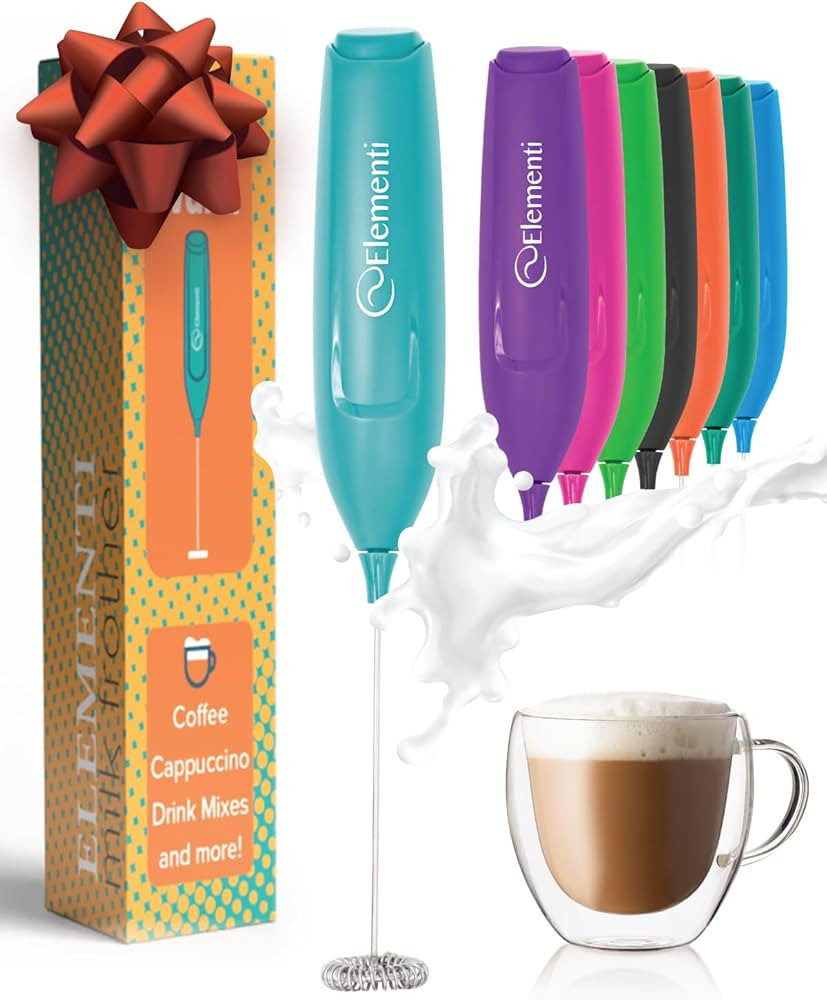 Elementi Powerful Frother Wand – Lightweight Milk Frother & Drink Mixer Handheld, Matcha Whisk ... | Amazon (US)