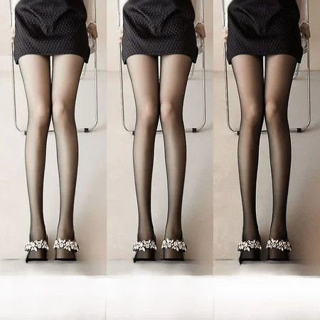 Black silk stockings women s spring and summer ultra-thin anti-hook silk black thin flesh-colored pantyhose naked 0d high transparent black silk-grey-10D pearl socks | Walmart (US)