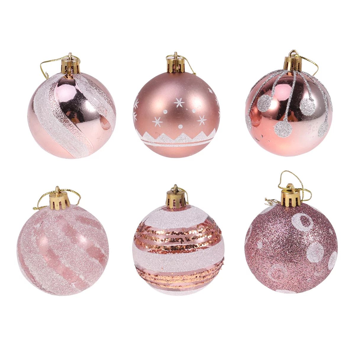 OUNONA 24Pcs 6cm Christmas Balls Hanging Decoration Christmas Tree Ornaments for Party Ball Prom ... | Walmart (US)