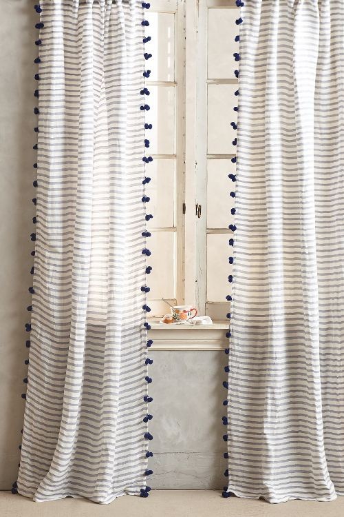 Pom Tassel Curtain | Anthropologie (US)
