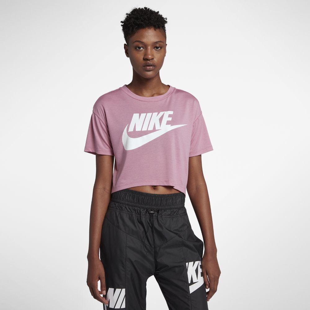 Nike Essential Cropped Women's Short Sleeve Top Size XL (Pink) | Nike (US)