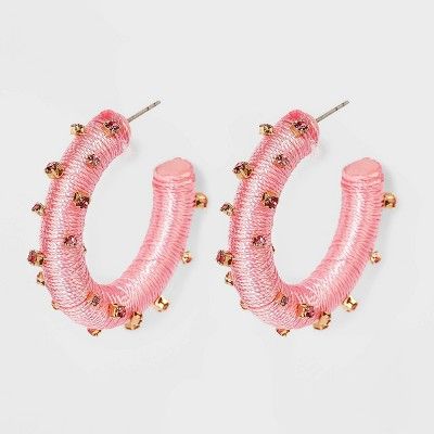SUGARFIX by BaubleBar Studded Hoop Earrings - Pink | Target