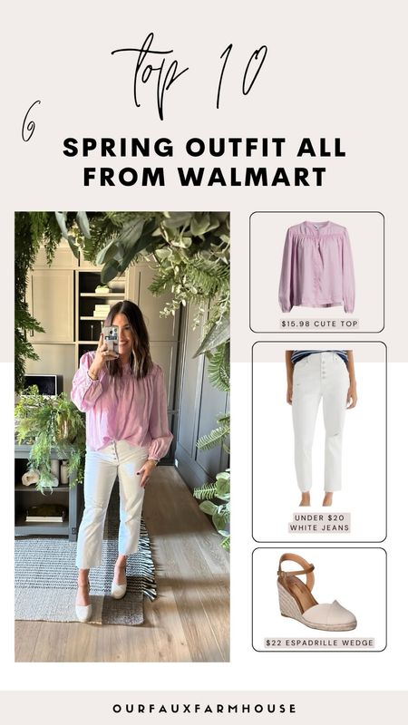 Cute affordable spring outfit all from Walmart. Casual Easter outfit! 

#LTKSeasonal