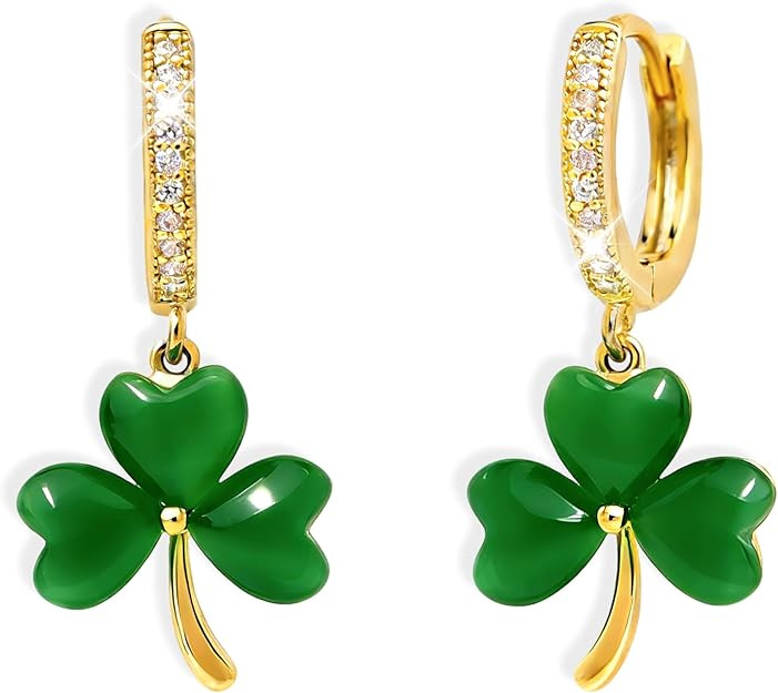 Sonateomber Gold Silver Small Hoop Dangle Earrings for Women, Trendy Dainty Rhinestone CZ Danglin... | Amazon (US)