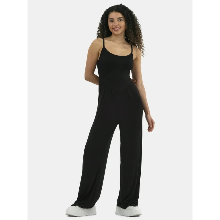 No Boundaries Ribbed Jumpsuit, Women's | Walmart (US)