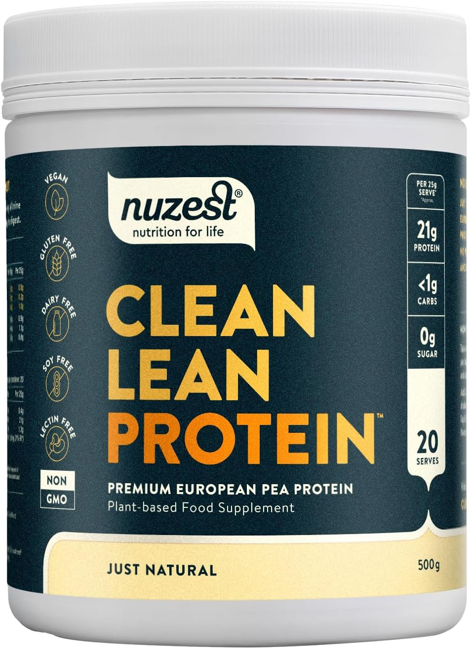 Nuzest Clean Lean Protein, Vegan Pea Protein Powder, Unflavoured, 500g | Amazon (UK)