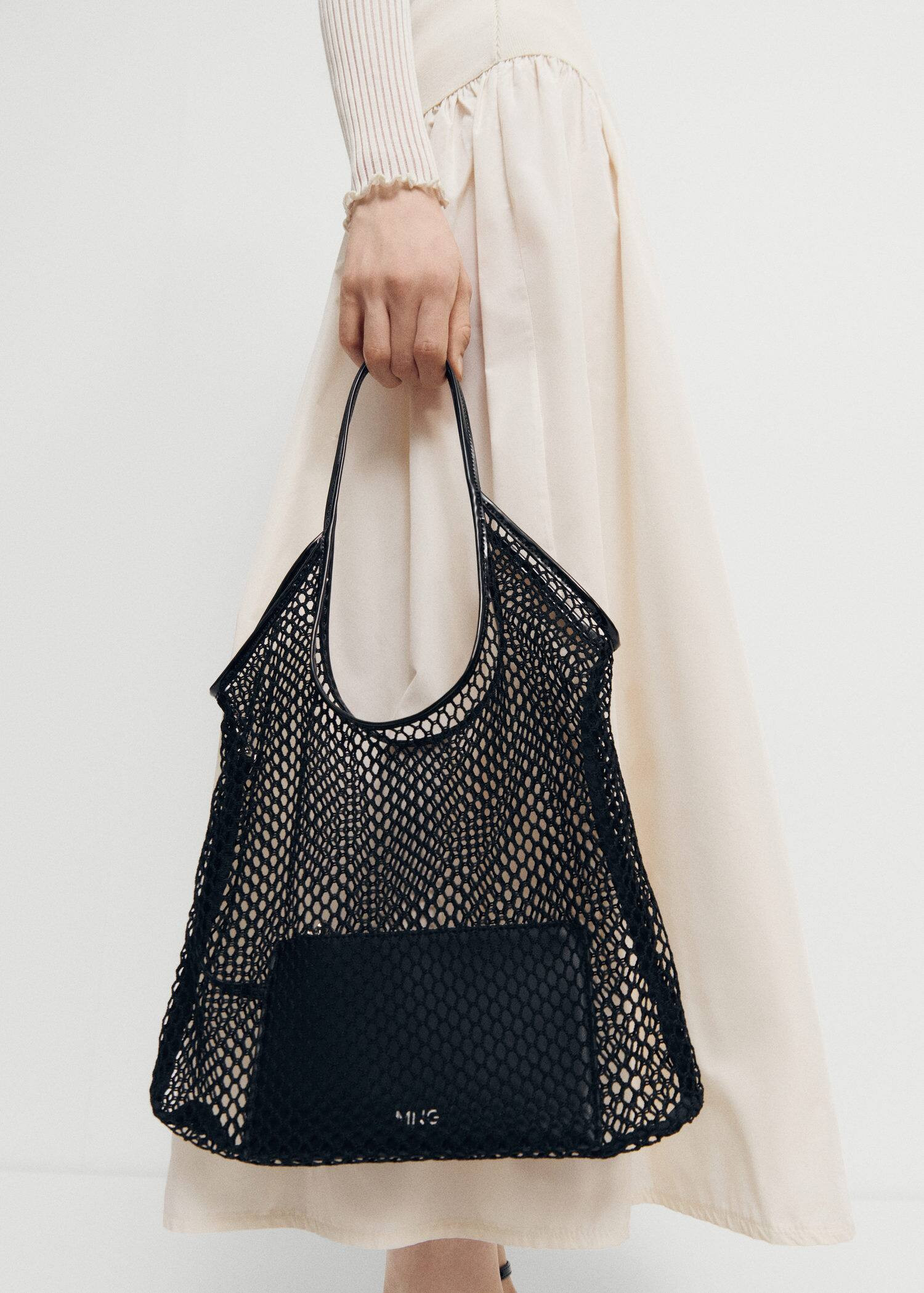 Mesh pattern shopper bag -  Women | Mango USA | MANGO (US)