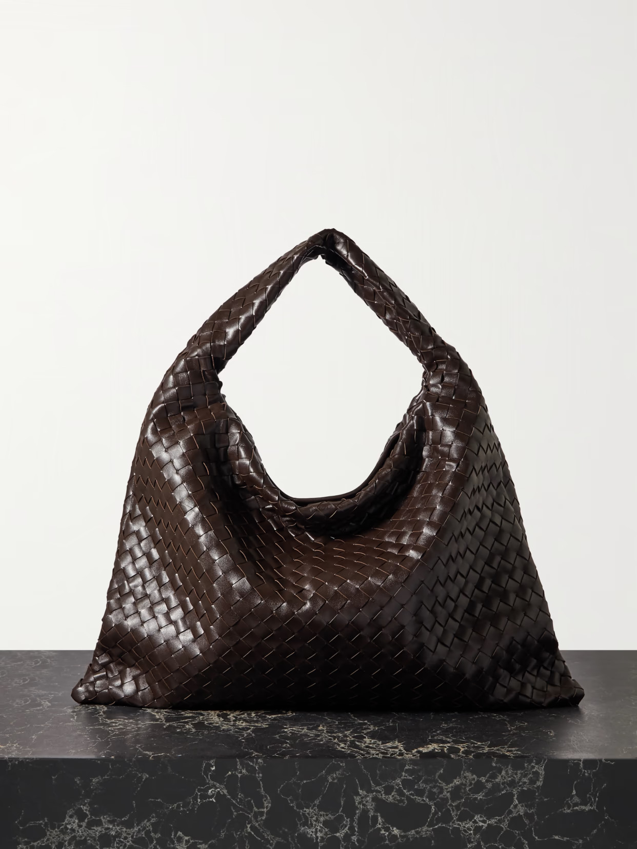 Bottega Veneta - Hop Large Intrecciato Leather Tote - Brown | NET-A-PORTER (UK & EU)