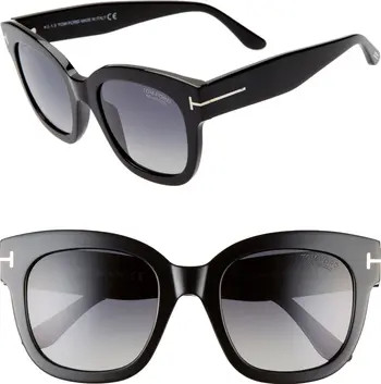Beatrix 52mm Polarized Gradient Square Sunglasses | Nordstrom