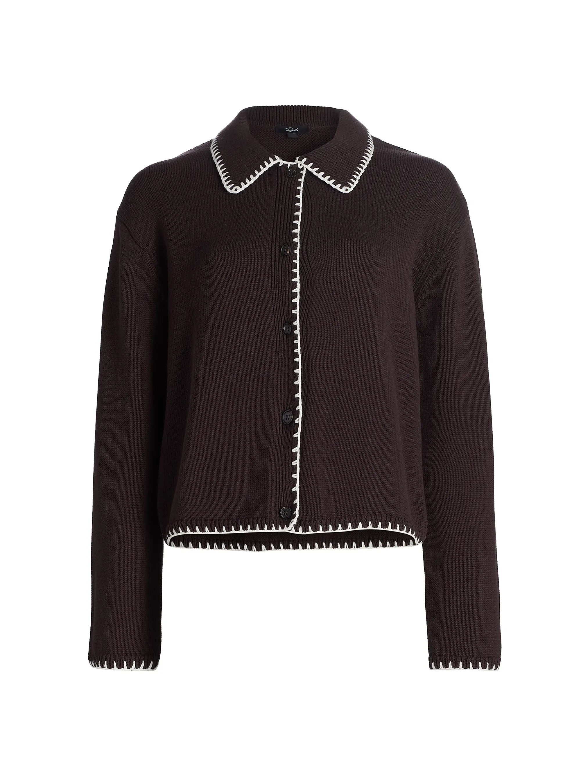 Rails Rayleen Spread Collar Cotton Sweater | Saks Fifth Avenue | Saks Fifth Avenue