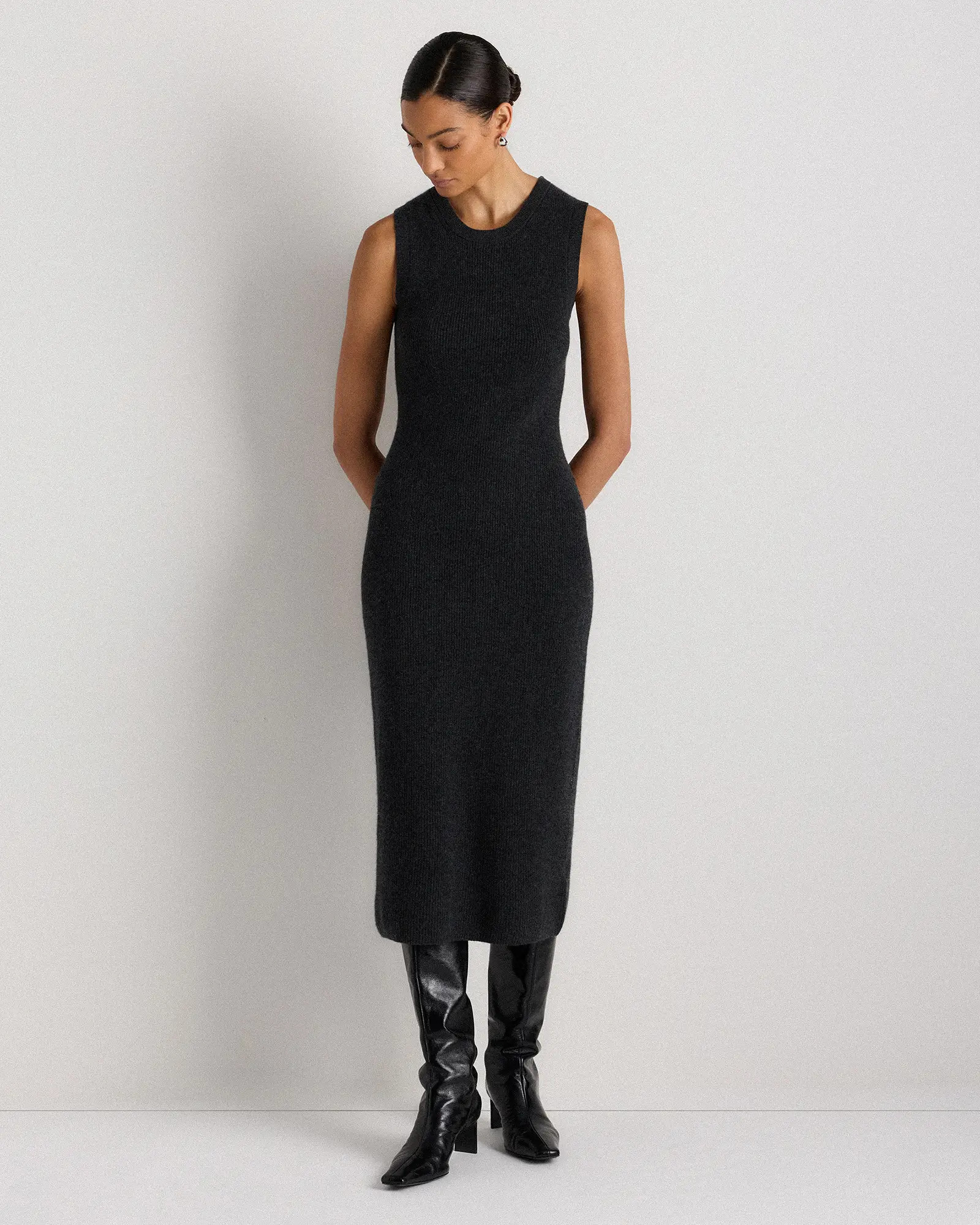 Mongolian Cashmere Sleeveless Midi Sweater Dress | Quince
