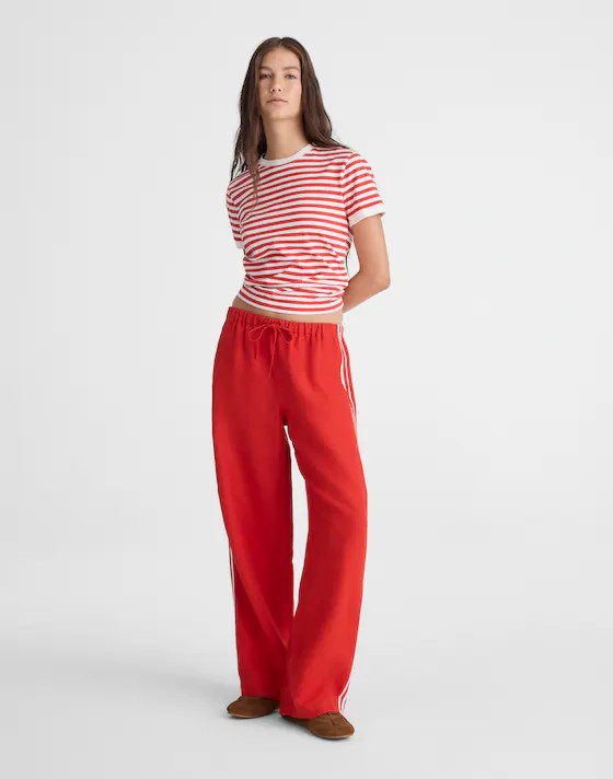 The Perfect Crewneck Baby Tee in Allday Jersey | Madewell