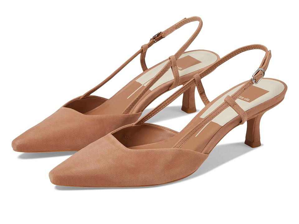 Dolce Vita Odela High Women's Heels Toffee Suede : 9.5 M, Leather/Rubber | Zappos