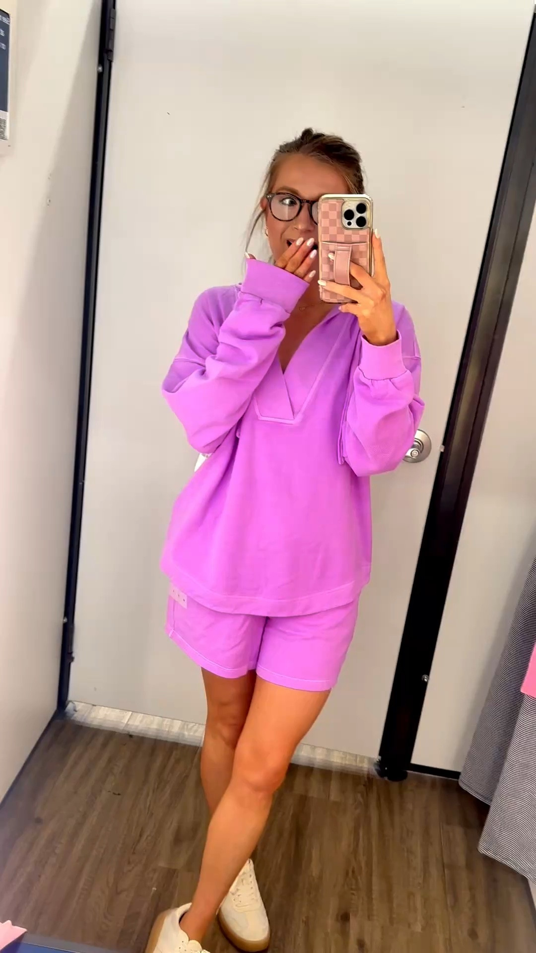 Small in both! I am loving these Old Navy lounge sets that are perfect for any spring or summer day! Lounge sets| summer set| travel day ootd | purple set | colorful | bright color | cotton set 

#LTKSeasonal #LTKSaleAlert #LTKootd