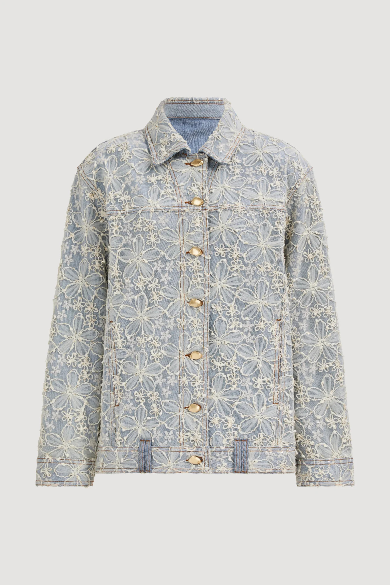 Bloom Lace Denim Jacket | aje. (Australia)