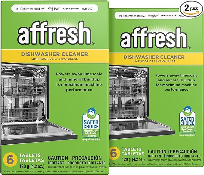 Affresh Dishwasher Cleaner, Helps Remove Limescale and Odor-Causing Residue, 12 Tablets (2 Pack) | Amazon (US)