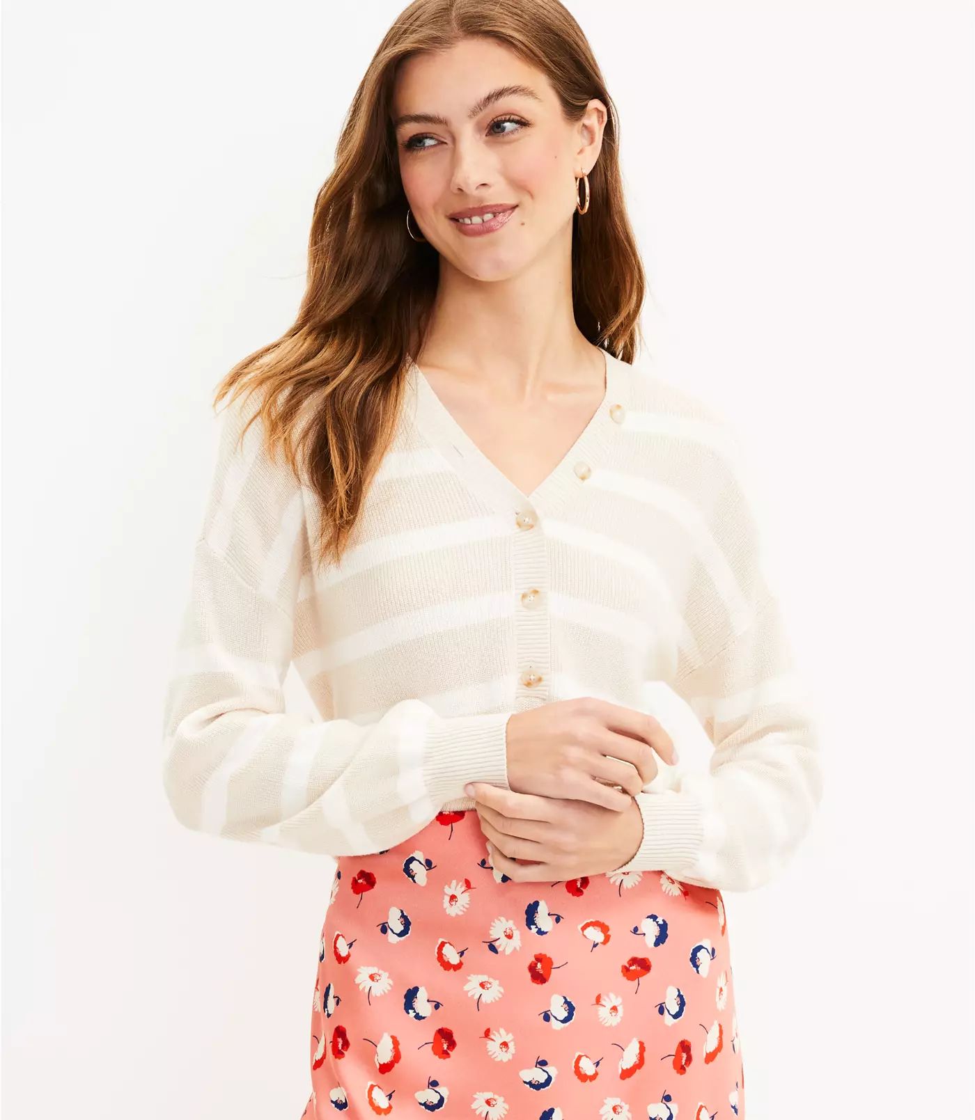 Striped Henley Sweater | LOFT | LOFT